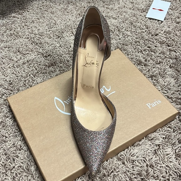 Christian Louboutin size 41.5 Iriza 100mm Glitter Stilettos - worn only once. - Picture 7 of 10